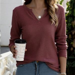 Waffle Knit Top